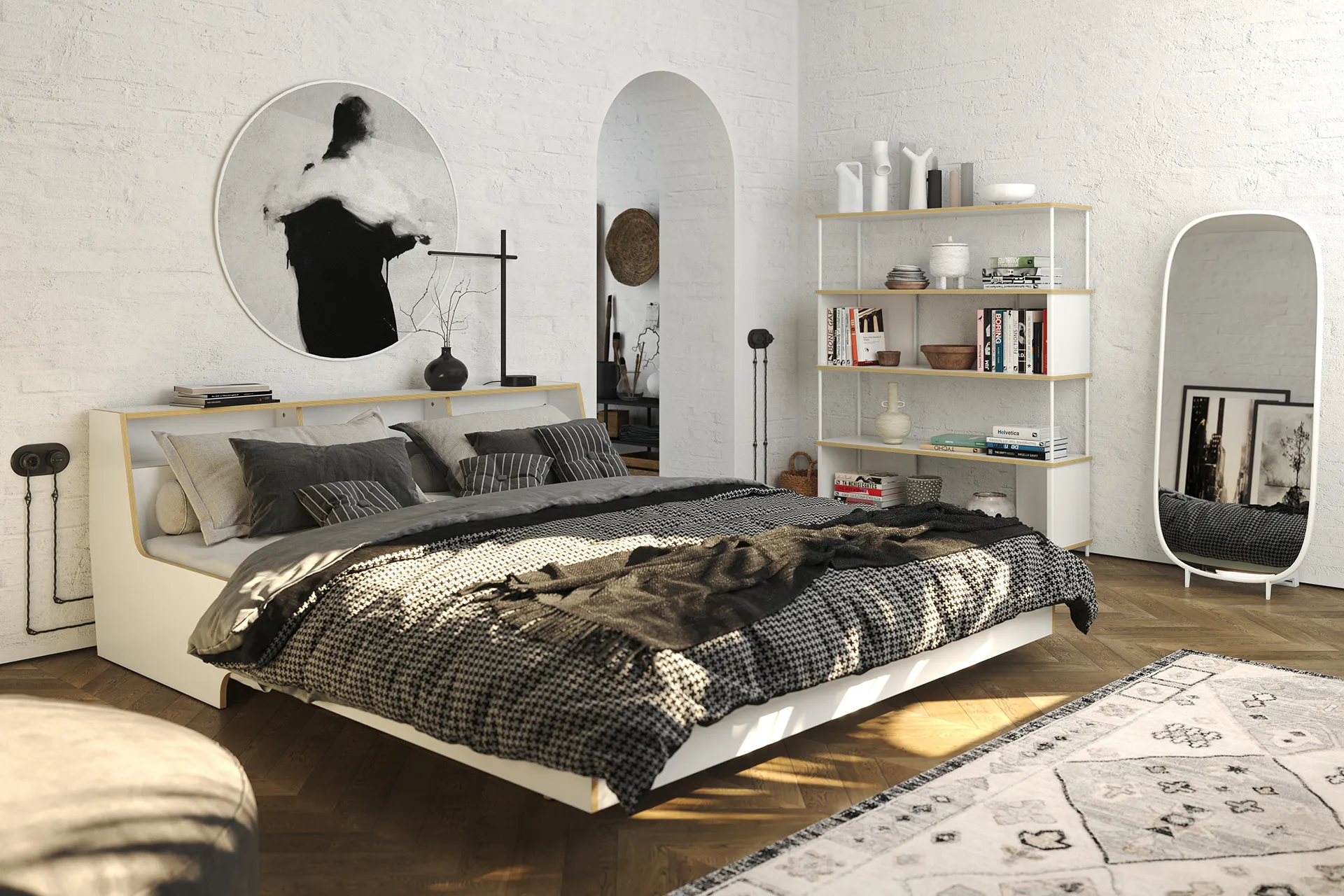 Schlafzimmer einrichten mit SLOPE Doppelbett